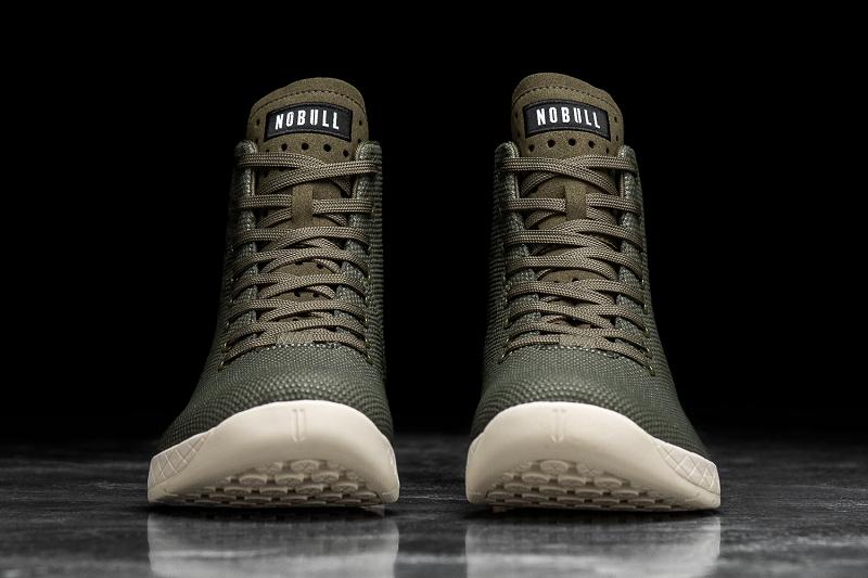 Nobull High-Top Army Ivory Men's Trainers White | USA N1377W